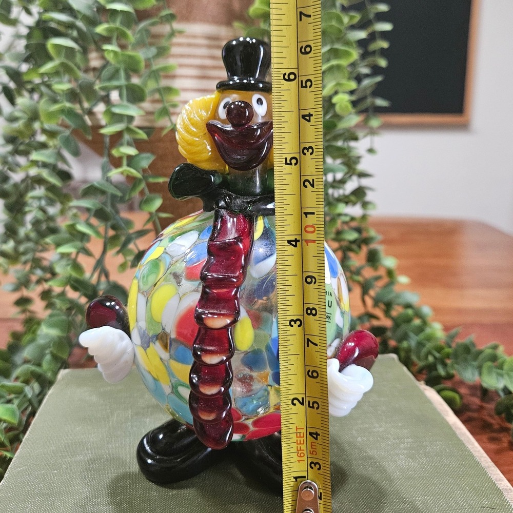 Murano Italy Pitau Art Glass Clown‎ Fat Belly Millefiori Hand Blown Sticker - Picture 6 of 6